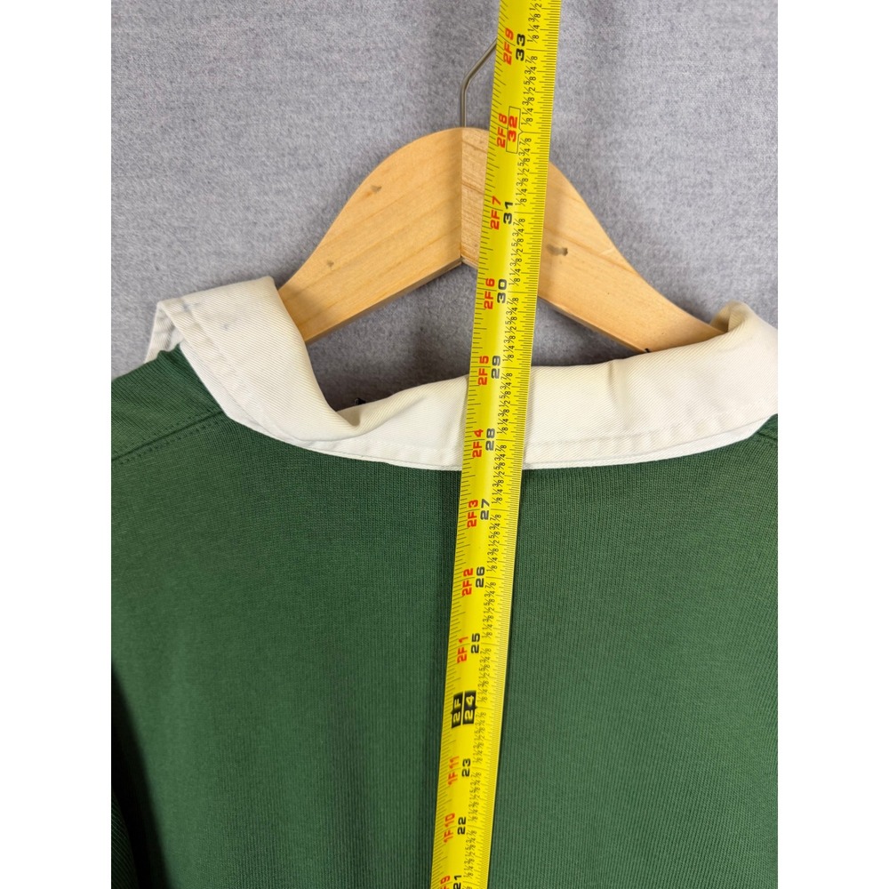 Vintage Polo Sport Ralph Lauren Rugby Shirt Green Black Long Sleeve Mens M 90s - Picture 6 of 7